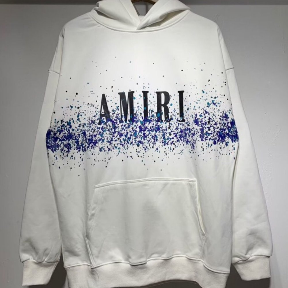 AMIRI monogrammed logo print hoodie sweater